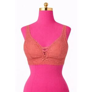Adore Me Women's Bra Bralette Sexy Lace Corset Satin Ribbon Plus Size 1X